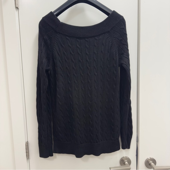 Lauren Ralph Lauren Y2K style Cable Knit off shoulder Sweater women’s size XL - Picture 3 of 8